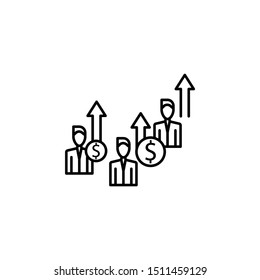 Competition icon. Element of procurement process thin line icon