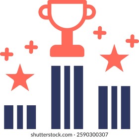 Competition Icon Glyph Color Vector Illustration
