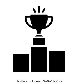 Ilustração do vetor de design de glifo do ícone da concorrência