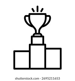 Ilustración vectorial de diseño de línea de ícono de competencia
