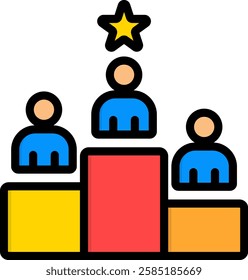 Competition Icon Lineal Color Vector Illustration