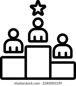 Competition Icon Outline Vector Illustration