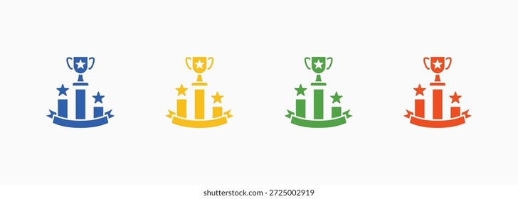 Competition Icon Set Color Multiple Style Collection Element For Design
