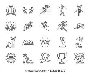 Competition icon set. Included icons as versus, competitor, game, sport, rival and more. - Shutterstock ID 1182348172