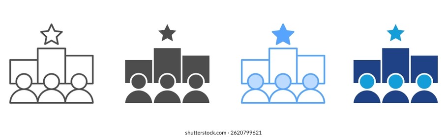 Coleção de Estilos Múltiplos do Conjunto de Ícones da Concorrência