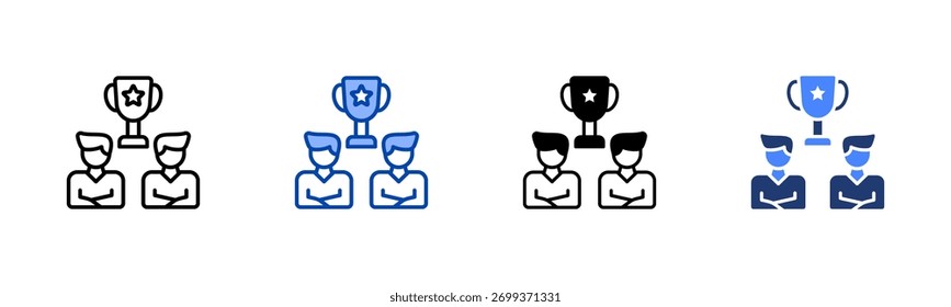 Competition icon set multiple style collection