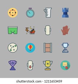 competition icon set. vector set about gloves, boxer, sled and strategy icons set.