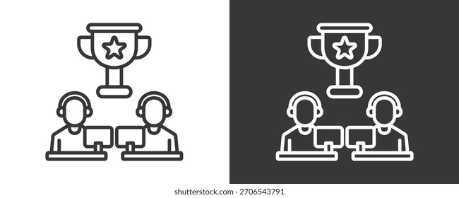 Competition Icon Set Vector Collection Isolated In Black And White