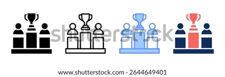 Competition icon sheet multiple style collection