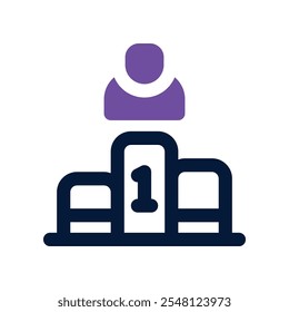 Icono de competición. Icono de Vector de doble tono para su Sitio web, móvil, presentación y diseño de logotipo.