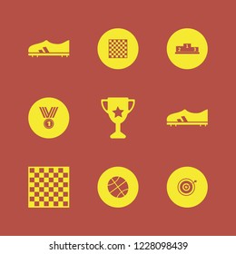 competition icon. competition vector icons set winners podium, football shoe, basketball ball and trophy cup