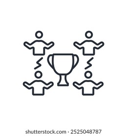 ícone da concorrência. vetor.Editável símbolo de estilo traço.linear para usar web design,ilustração logo.Symbol.