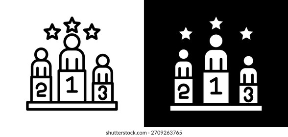 Competition Icon Ilustración vectorial negro blanco