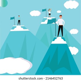 competition illustration vector design in winning the champion trophy