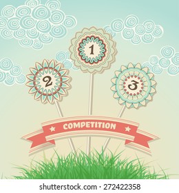 Competition invitation design, vector illustration