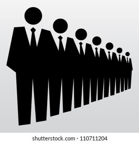 Competition and leadership in work concept. Vector illustration