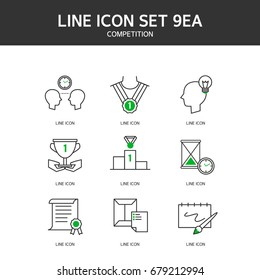 Competition line icon