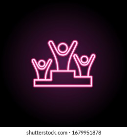 icono de línea de competencia sobre fondo blanco