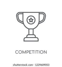 Competition linear icon. Modern outline Competition logo concept on white background from Productivity collection. Suitable for use on web apps, mobile apps and print media.