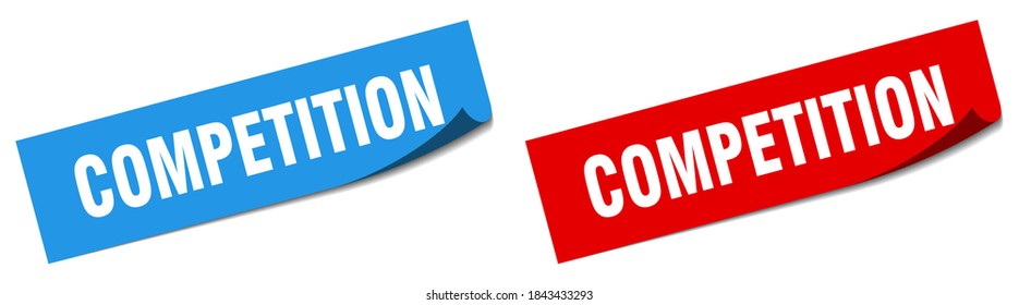 competition paper peeler sign set. competition sticker - Shutterstock ID 1843433293