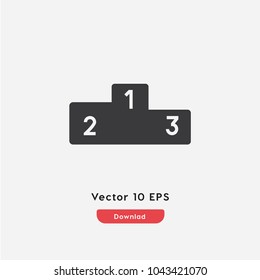Competition podium vector icon. Award symbol. Best modern flat pictogram illustration sign for web and mobile apps design