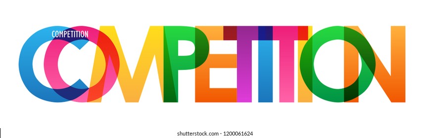 COMPETITION rainbow letters banner