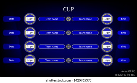 Competition and results Blue indigo background.