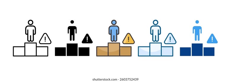 Competition Risk Icon Set Multiple Style Collection
