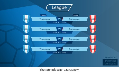 Competition schedule And indigo background.