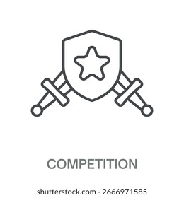 Competition Simple Style Design Outline Symbol Illustration