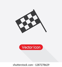 Competition Sport Flag Icon Vector Illustration Eps10
