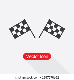 Competition Sport Flag Icon Vector Illustration Eps10