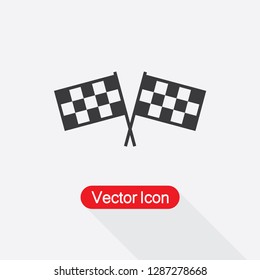Competition Sport Flag Icon Vector Illustration Eps10