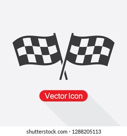 Competition Sport Flag Icon Vector Illustration Eps10