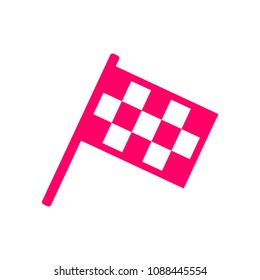 Competition sport flag line vector icon