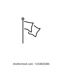 Competition sport flag line vector icon