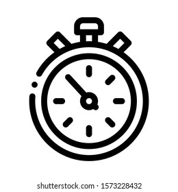 Competition Sport Stopwatch Icon Vector. Outline Competition Sport Stopwatch Sign. Isolated Contour Symbol Illustration