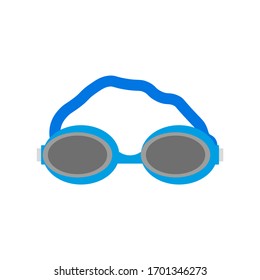 competition swimming goggles, vector icon