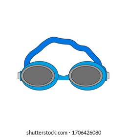 Competition Swimming Goggles, Vector Icon