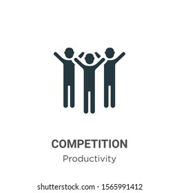Competition vector icon on white background. Flat vector competition icon symbol sign from modern productivity collection for mobile concept and web apps design.
