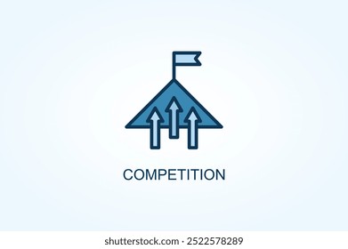 Ilustración de Vector de competición o símbolo de logotipo
