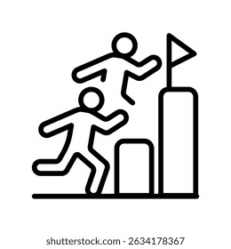 Competition Vector outline icon. Eps 10 file