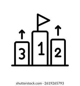 Competition Vector outline icon. Eps10 file 