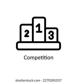 Competition Vector   outline Icons. Simple stock illustration stock