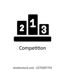 Competition Vector   solid Icons. Simple stock illustration stock