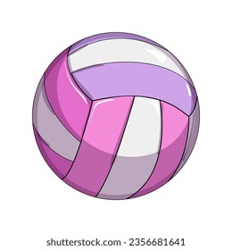 competition volleyball ball cartoon. activity beach, team volley, symbol leather competition volleyball ball sign. isolated symbol vector illustration