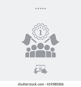 Competition winner flat icon
