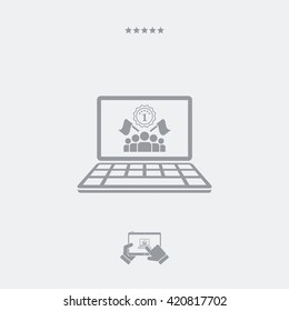 Competition winner flat icon