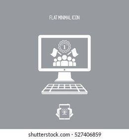 Competition winner flat icon