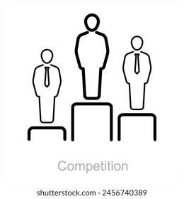 Competition and winner icon concept
